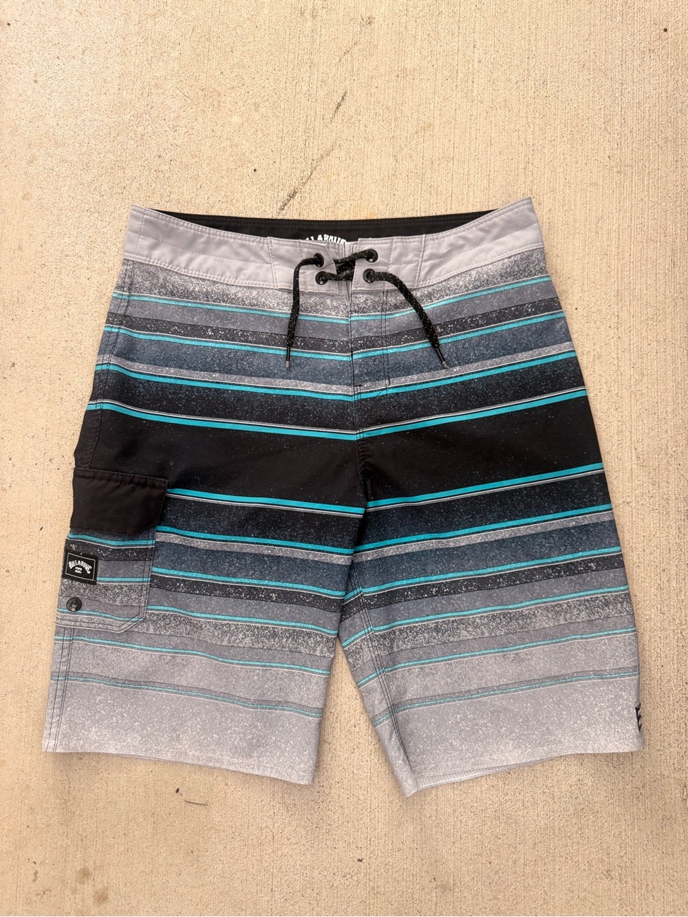 Mens Billabong Splatter Striped Swimtrunks